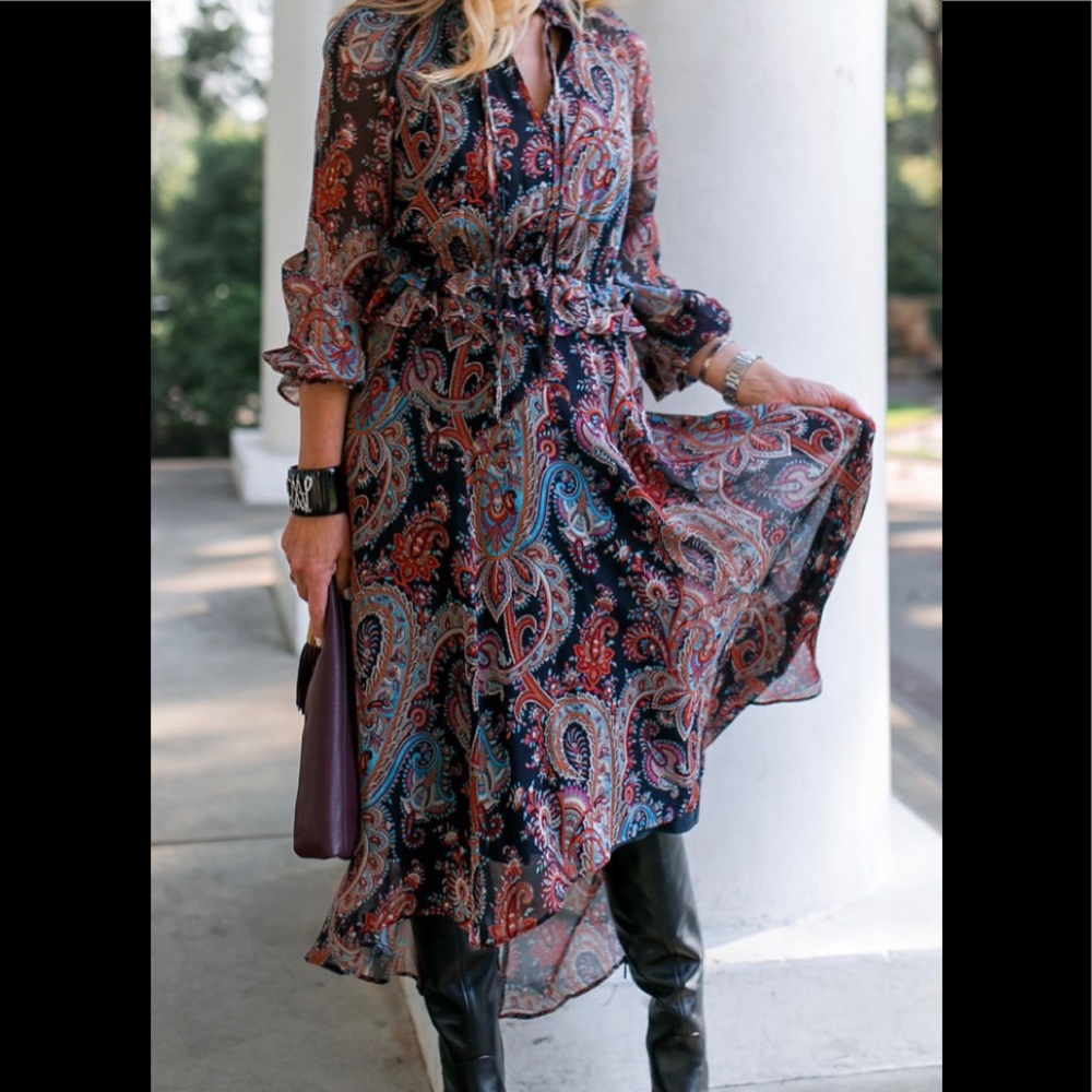 Banana Republic X Olivia Palermo Paisley Dress -XL